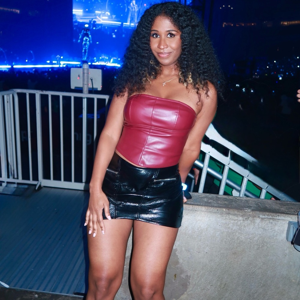 Fashion Nova Black Leather Pencil Skirt